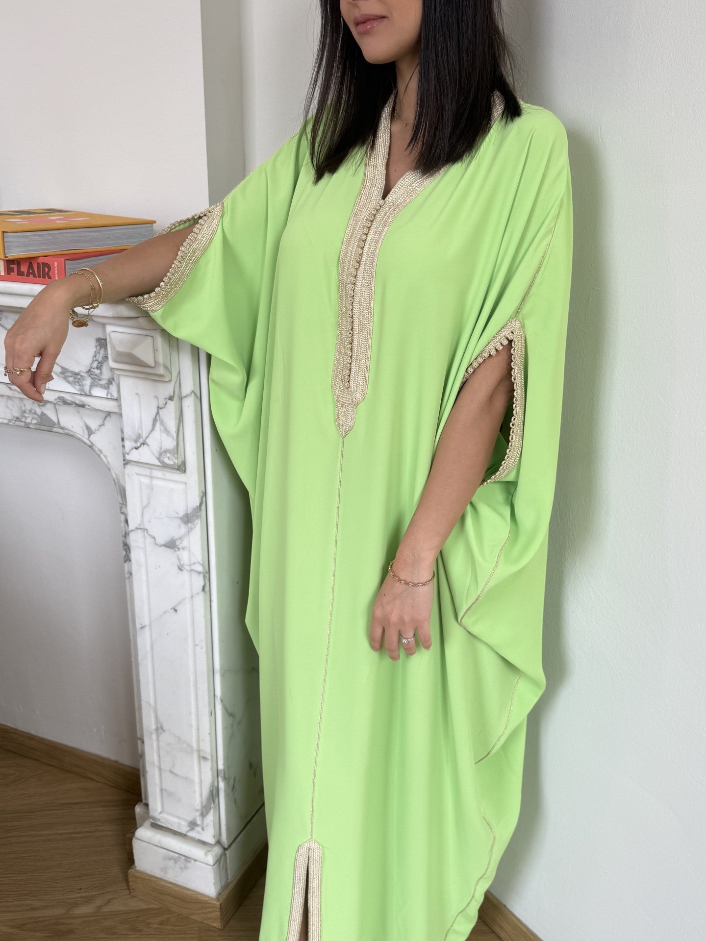 Silk crepe summer gandoura
